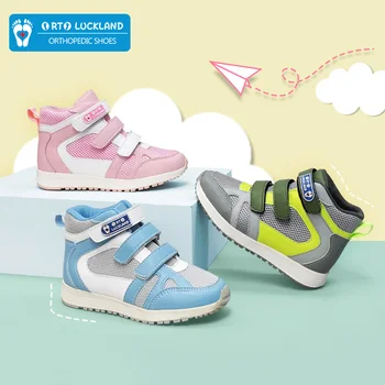 Ortoluckland/ Детские кроссовки для мальчиков, Ортопедическая обувь для маленьких девочек, теннисные повседневные резиновые сапоги, кроссовки для бега, размеры от 21 до 35
