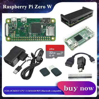 Raspberry Pi Zero W Беспроводной Pi 0 с Wi Fi и Bluetooth процессор частотой 1 ГГц 512 МБ Оперативной памяти ОС Linux видеовыход 1080P HD